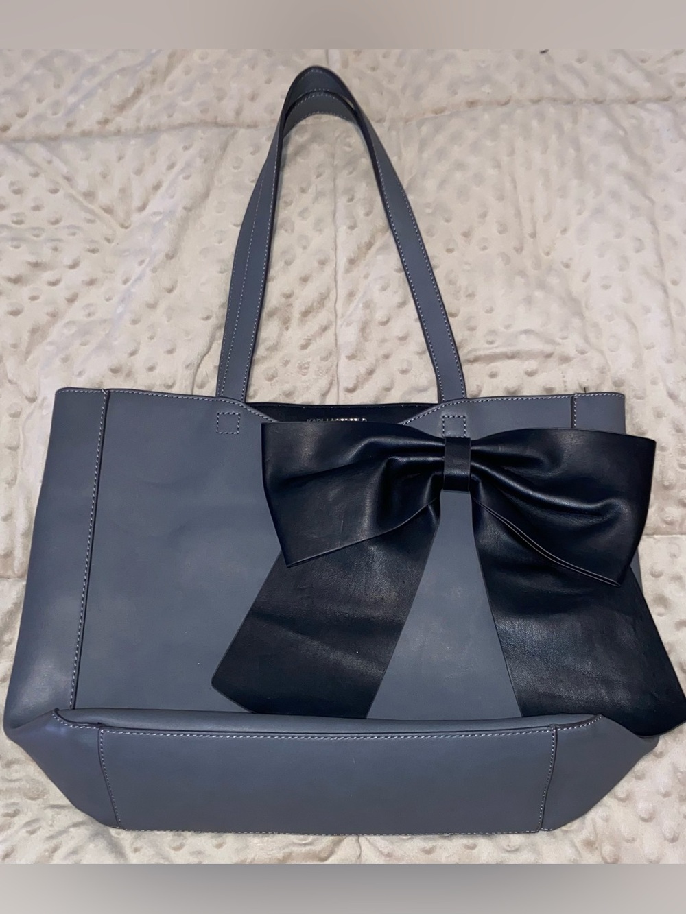 Karl Lagerfeld Gray Canelle Tote Bag